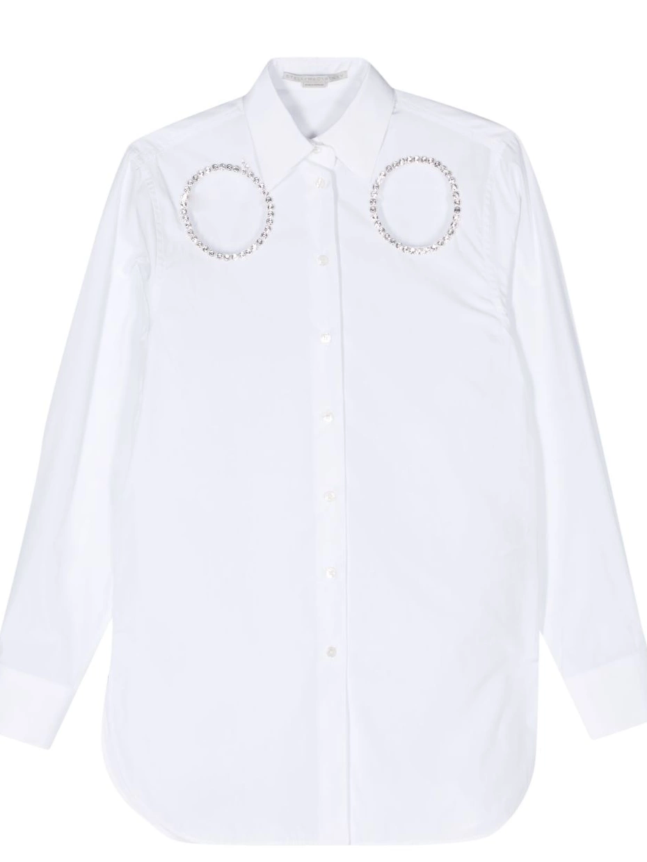 Cheap crystal-embellished Stella shirt Women McCartney cut-out 0424
